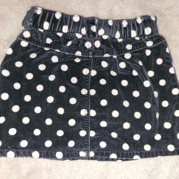 🎀 Vintage Gymboree Très Fabulous Black & Pink Velour Polkadot Skirt 4T - Picture 4 of 4